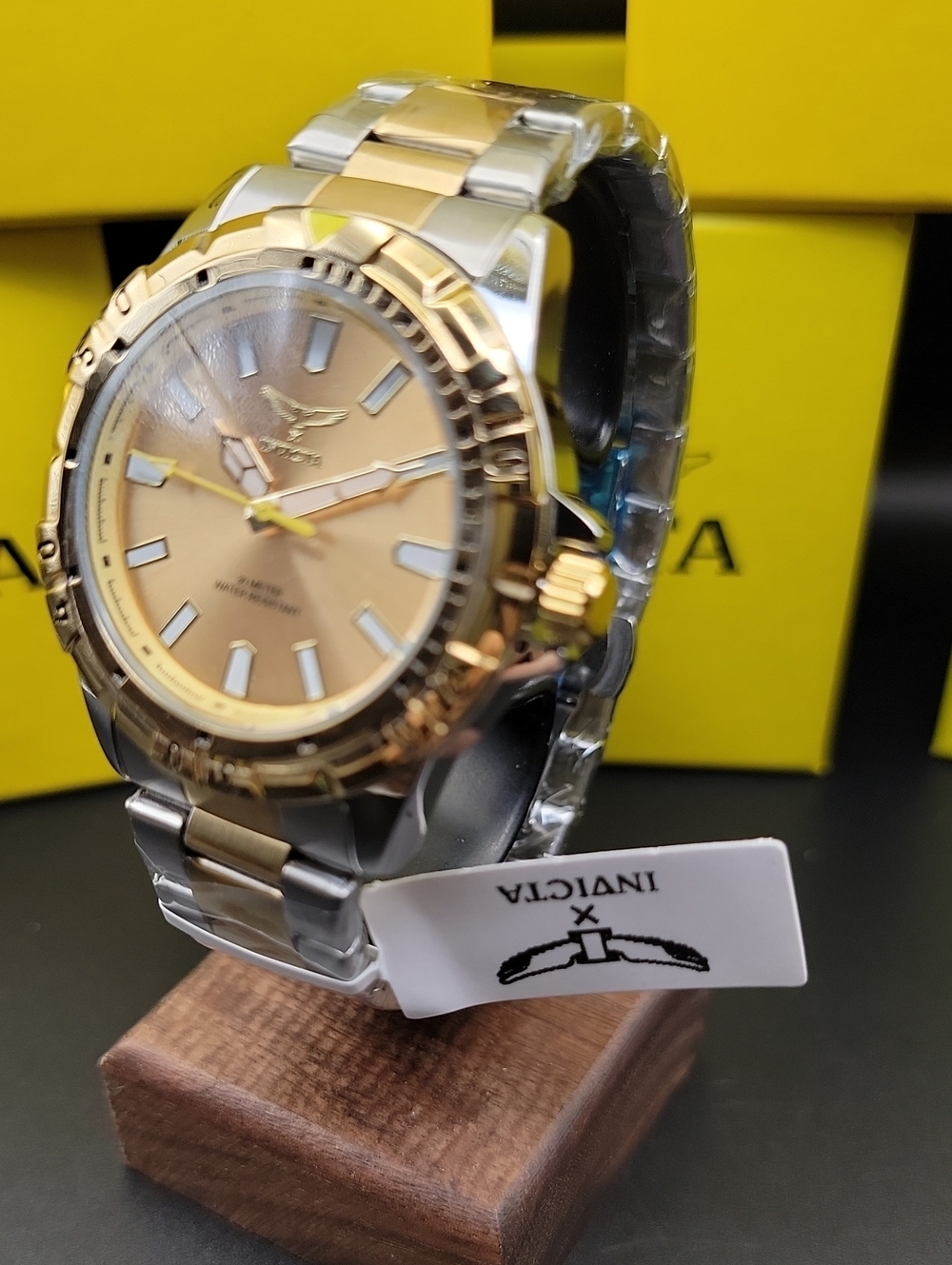 NEW ⌚️ Invicta Specialty I by Invicta Men's Gold Sunray Silver Watch 42mm 69035